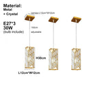 Axyaa Retro Crystal Pendant Light for Home Dining Table - Minimalist Branded Hanging Lamp
