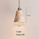 Axyaa Yellow Cave Stone Pendant Lamp Chandelier for Modern Home Decor Lighting