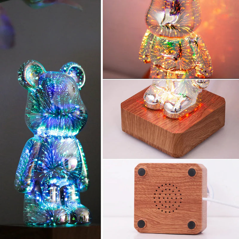 Axyaa 3D Bear LED Night Light Color Changeable Ambient Lamp