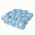 Axyaa Knotted Square Cushion: Nordic Aesthetic Stuffed Pillow for Office Chair Decor and Sleep