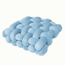Axyaa Knotted Square Cushion: Nordic Aesthetic Stuffed Pillow for Office Chair Decor and Sleep