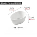 Axyaa White Ceramic Irregular Steamed Egg Bowl for Molecular Cuisine Tableware
