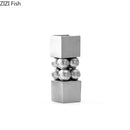Axyaa Square Cylinder Ceramic Vase with Artificial Flowers for Desk Decoration