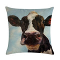 Axyaa Animal Oil Painting Pillowcase: Flax Sofa Cushion Adornment Cover