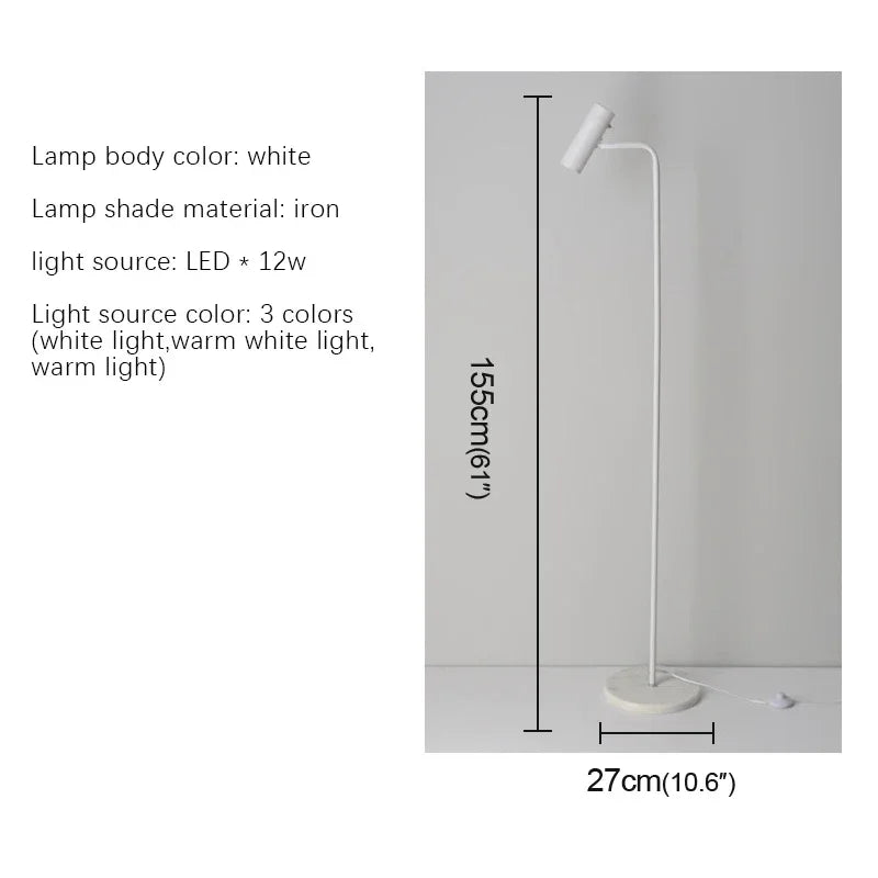 Axyaa Nordic LED Floor Lamp Minimalist Modern Living Room Bedroom Light