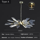 Axyaa Retro Luxury Leaf Chandelier Home Decor - Designer Bedroom Living Dining Room Pendant Light