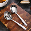 Axyaa Steel Soup Spoon Colander Thicken Kitchen Tableware Tool