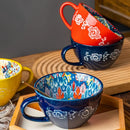 Axyaa 13.5 oz Bohemian Morning Tea Ceramic Coffee Mug for Family, Colleagues, Teachers, Wives, Husbands
