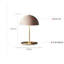 Axyaa Mushroom Table Lamp, Pink Night Light, American Style, Villa Bedroom, Study Desk