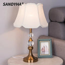 Axyaa Crystal Table Lamp & Floor Light Set for Elegant Living Room & Bedroom Decor
