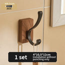 Axyaa Space Aluminum Black Towel Hook: Simple Living Room & Bathroom Storage Hook