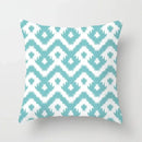 Axyaa Mint Green Geometric Print Lumbar Pillowcase