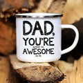 Axyaa Classic Print Enamel Coffee Cup - Funny Father's Day Gift Mug
