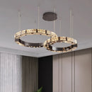 Axyaa Crystal Chandelier Pendant Lamp for Luxury Living Room and Dining Room