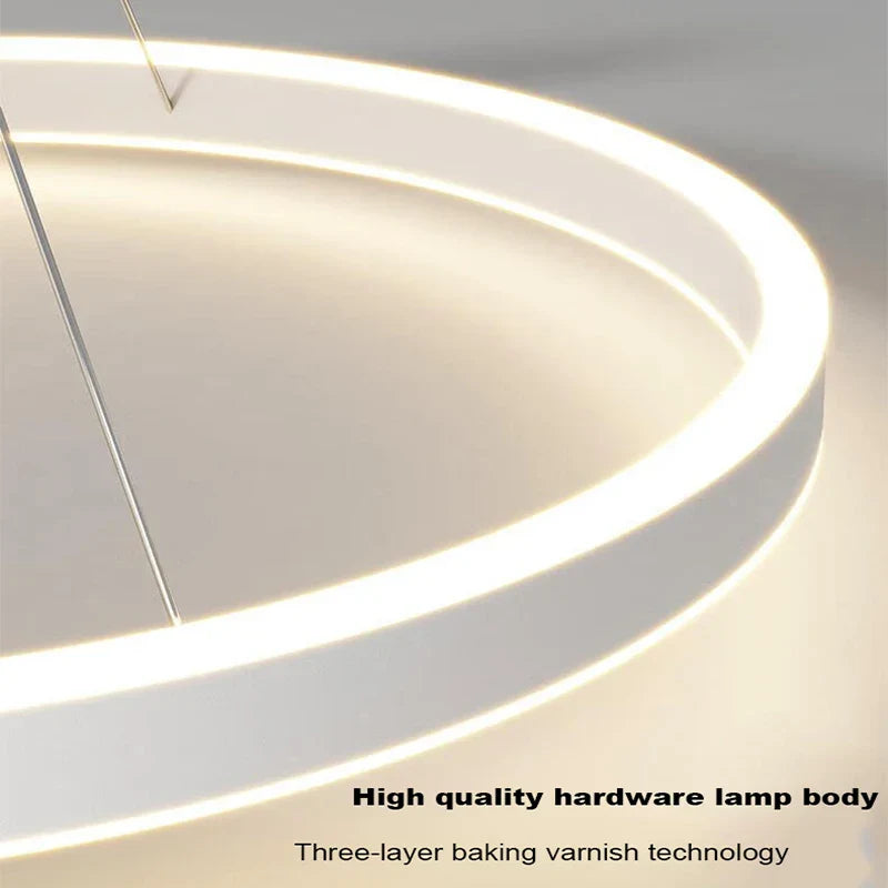 Axyaa Simple Black/White Chandelier for Living, Dining, & Kitchen Lighting