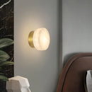 Axyaa Nordic Marble LED Wall Lamp Modern Round Lighting for Luxury Spaces