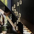 Axyaa Modern Aluminum LED Pendant Light for Home Office Staircase