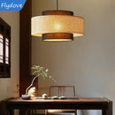 Axyaa Woven Rattan Chandelier LED Pendant Light for Home Decor