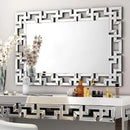 Axyaa Rectangular Large Modern Accent Mirror with Grecian Venetian Frame Edge