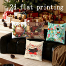 Axyaa Christmas Festive Pillow Covers for Sofa Bedroom Car