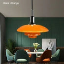 Axyaa Glass Pendant Lamp: Bauhaus Danish Classic Nordic Ceiling Chandelier for Kitchen Island, Bedroom, Dining