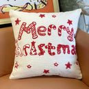 Axyaa Christmas Theme Embroidered Pillow Cushion Cover