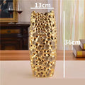 Gold Ceramic Vase Axyaa Porcelain Floral Home Decor Wedding Display