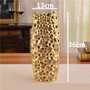 Gold Ceramic Vase Axyaa Porcelain Floral Home Decor Wedding Display