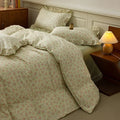 Axyaa French Floral Maternal & Infant Class A Double-layer Yarn Lace Cotton Four-piece Set