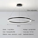 Axyaa LED Circle Pendant Light Chandelier for Living, Dining, Bedroom - Dimmable Lighting