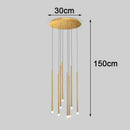 Axyaa Crystal Stair Chandelier - Modern LED Ceiling Light for Living Room