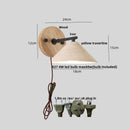 Axyaa LED Travertine Wall Light with Wood Pull Chain Switch and Iron Mirror Light
