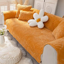 Axyaa Milk Velvet Sofa Cover Plush Winter Seat Protector Slipcover