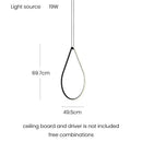 Axyaa Minimalist Line Chandeliers: Elegant LED Pendant Lighting with Magnetic Suction Connection