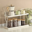 Axyaa Acrylic 2-Layer Spice Rack: Versatile Countertop Organizer for Condiments and Herbs