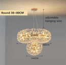 Axyaa Sun Flower Crystal Chandeliers: LED Pendant Lighting for Home Decor