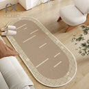 Axyaa Thick Line Oval Bedside Carpet 2024 - Non Slip French Japanese Style Rug