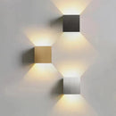 Axya LED Up Down Wall Lamp White Black Aluminium Bedroom Living Room Light