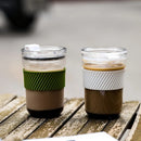Axyaa 460ml Ins Style Coffee Mug with Lid for Bubble Tea Juice Milk
