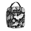 Axyaa Insulated Goth Bats Lunch Bag: Reusable Waterproof Thermal Cooler Tote