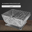 Axyaa Stainless Steel Portable Folding BBQ Grill - Outdoor Carbon Oven Barbecue Tool