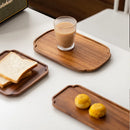 Axyaa Japanese Walnut Cloud Square Tray for Living Room and Dining Room