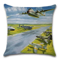 Axyaa Retro Airplane Cartoon Pattern Cushion Cover