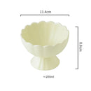 Axyaa High-Legged Ceramic Dessert Bowl 200ml - Ideal for Smoothies, Ice Cream, and Jams