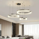 Axyaa Minimalist Circular Chandelier for Elegant Indoor Lighting.