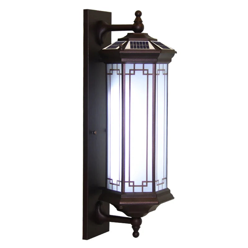 Axyaa Solar Wall Lamp: Contemporary Outdoor Sconce Lights - Waterproof IP65