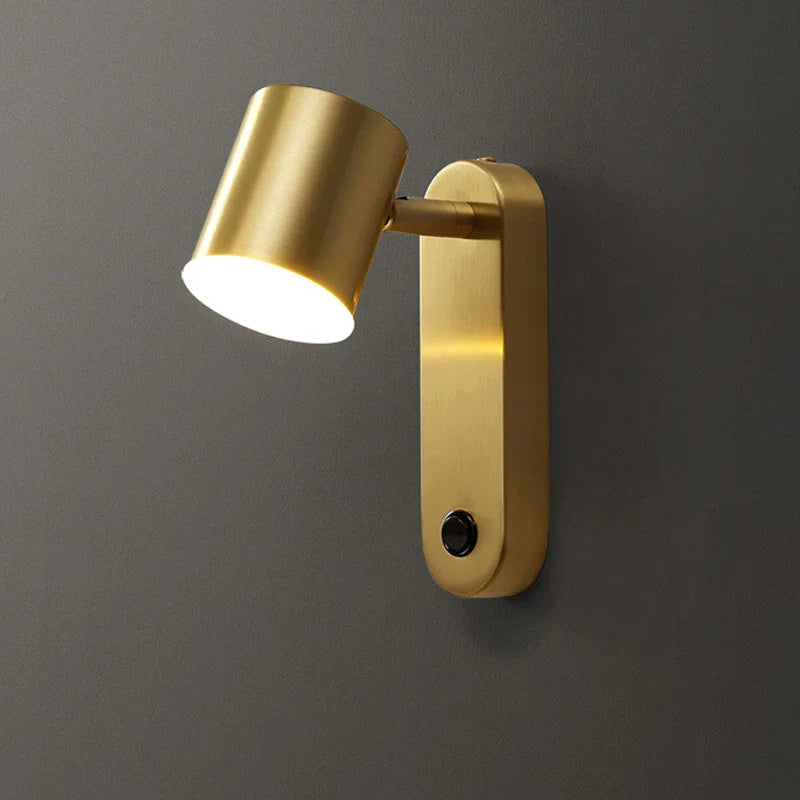 Axyaa Nordic Brass Wall Sconce Bedside Lamp - Modern Luxury LED Wall Light