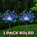 Axyaa Solar Fireworks Lights: Outdoor Waterproof 8 Modes LED String Lights