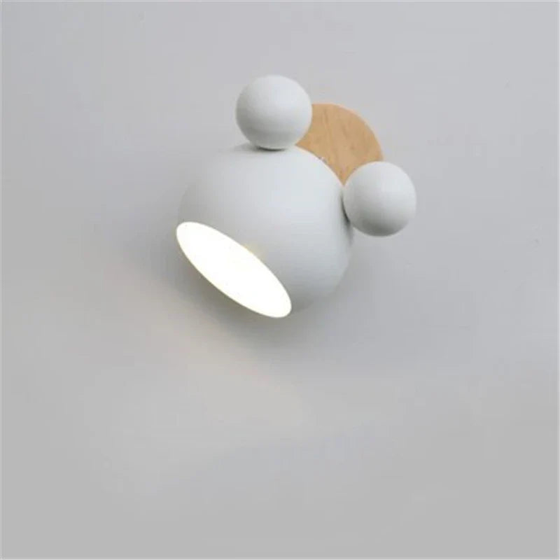 Axyaa Nordic Mickey Wall Lamp for Bedroom and Parlor Lighting