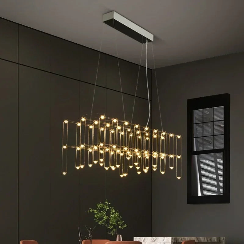 Axyaa Starry Chandelier Minimalist Lighting for Clothing Store and Bar